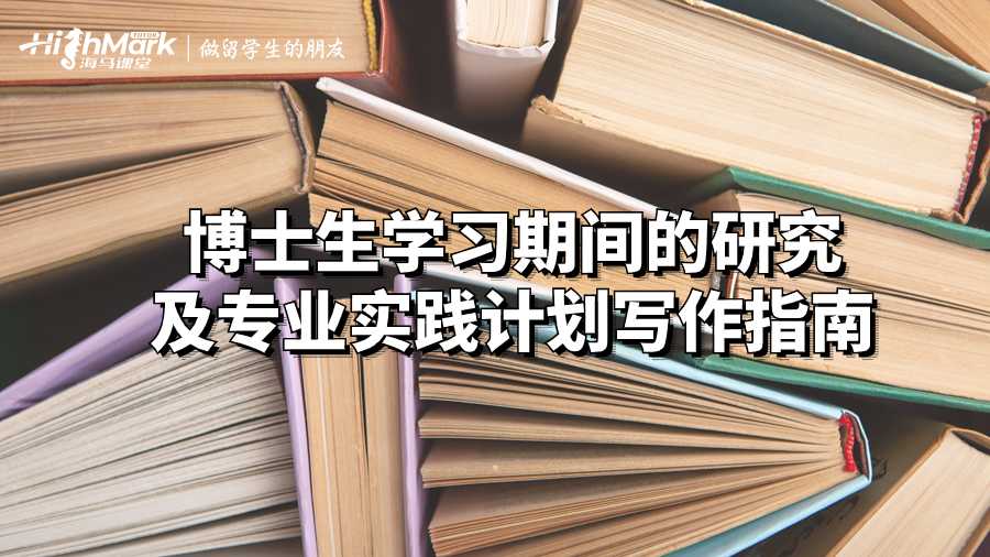 博士生學(xué)習(xí)期間的研究及專業(yè)實踐計劃寫作指南